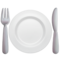 Fork and Knife With Plate emoji on Apple